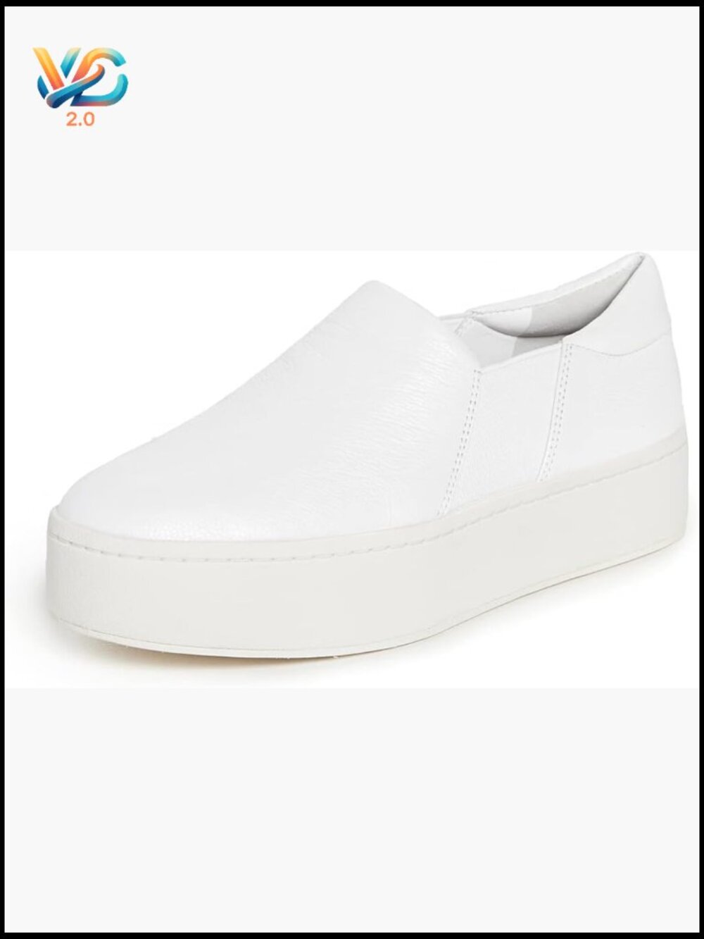 Slip-On Platform Sneaker Chunky Sole Comfortable Everyday Casual Edge Stitch